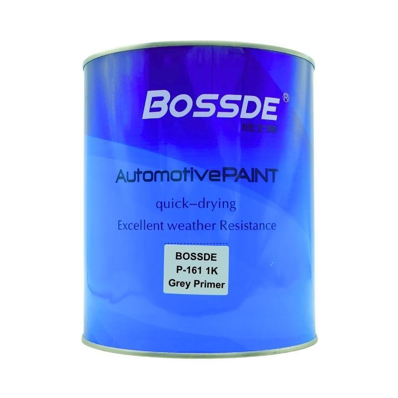BOSSDE P-161 1K Grey Automotive Primer Fast Dry Easy Sanding for Polyester Putty and Sanded Old Paint Spot Repair