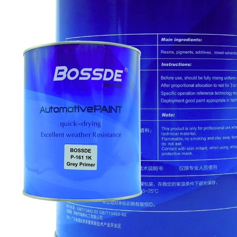BOSSDE P-161 1K Grey Automotive Primer Fast Dry Easy Sanding for Polyester Putty Spot Repair