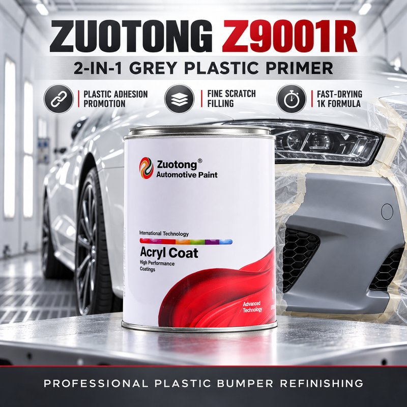 ZUOTONG Z9001R Grey Automotive Plastic Primer 1K CPP Modified Acrylic for PP ABS Trim Refinishing No Hardener Required