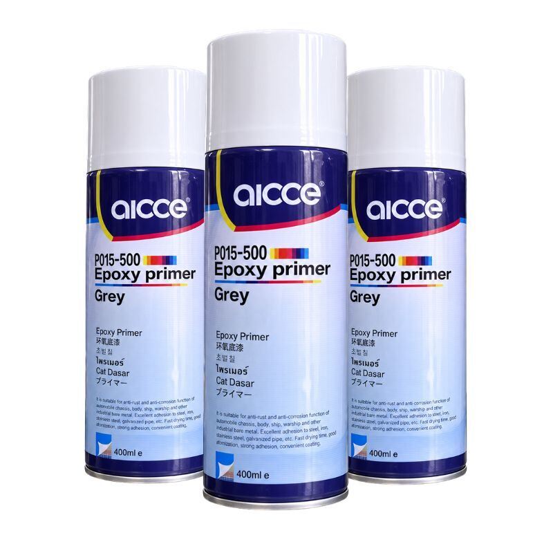 AICCE P015 500 Grey Self Etching Epoxy Primer Spray 400ml 1K Aerosol Automotive Metal Primer for Car Repair Auto Refinishing