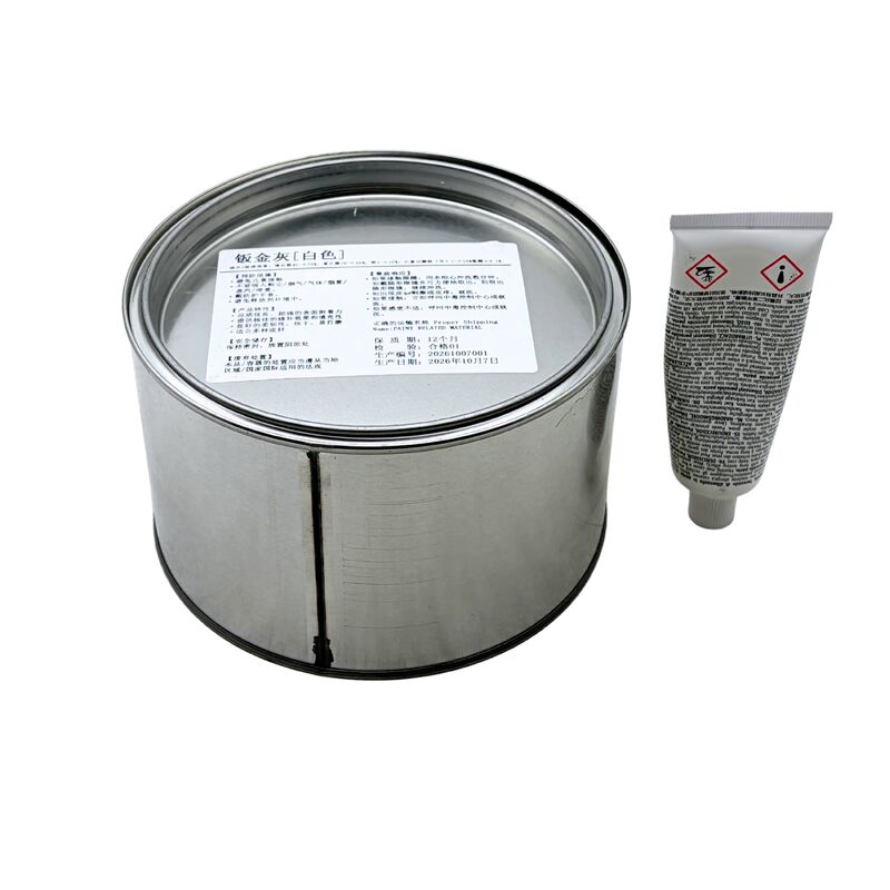 White Alloy Body Filler 2K Automotive Polyester Putty for Car Body Repair Metal Panel Filling and Surface Leveling
