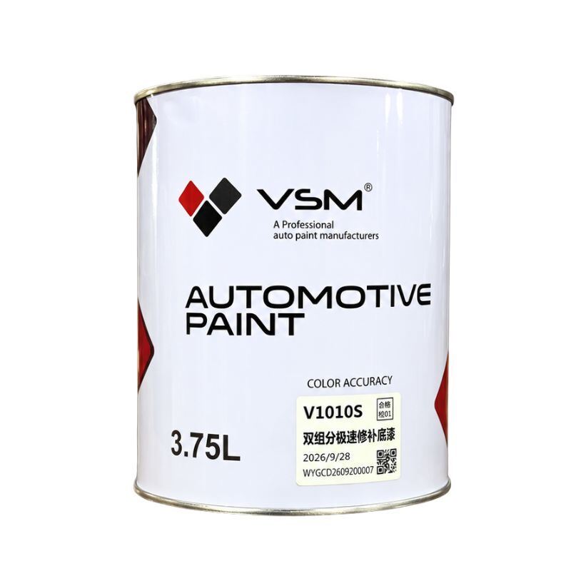VSM V1010 2K Automotive Primer Surfacer Fast Drying Auto Paint Primer White Grey Black For Car Body Repair