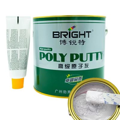 สีโป๊วตัวถังรถยนต์ Bright Fast Strong ขนาด 4 กก. สีขาว สำหรับอู่ซ่อมรถยนต์